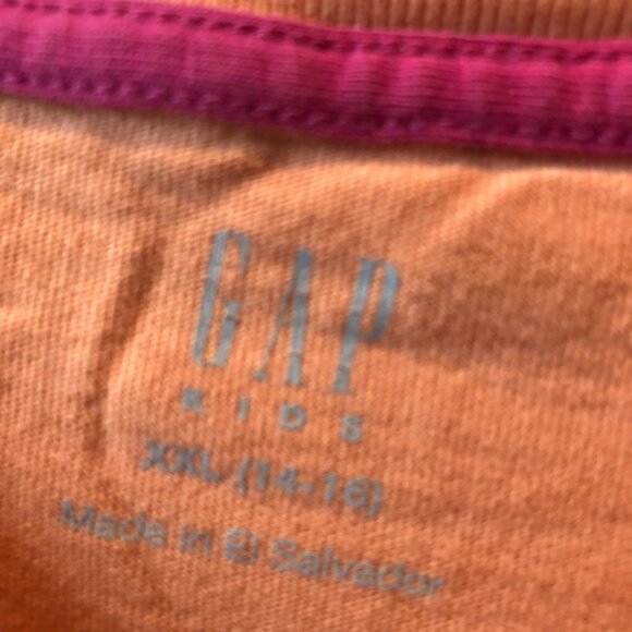 Gap Kids Girls Orange T Shirt Long Sleeves Orange XL (12) - Picture 2 of 6